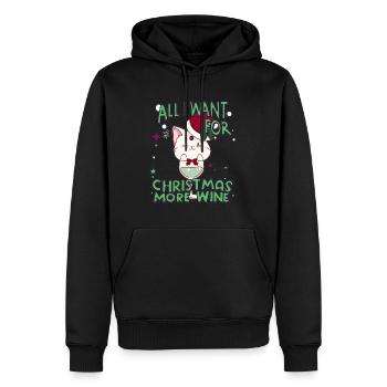 Vacances d’hiver Mignon Noël Party Cocktail - Sweat à capuche Premium bio Homme - noir - Devant - Nico (187cm)