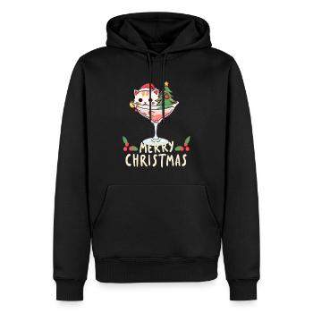 Christmas Party Winter Cocktail Christmas - Men’s Premium Organic Hoodie - black - Front - Nico (187cm)