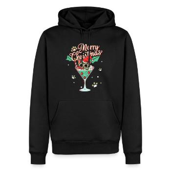 Sweet Christmas Cats Zombie Christmas Party - Men’s Premium Organic Hoodie - black - Front - Nico (187cm)