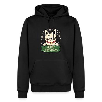 Costume de Noël rétro mignon vacances d’hiver - Sweat à capuche Premium bio Homme - noir - Devant - Nico (187cm)