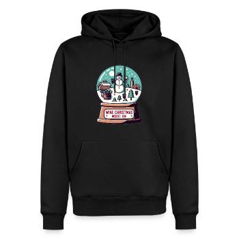 Vacances de ski d’hiver Amateurs de vin chaud amusants Weihn - Sweat à capuche Premium bio Homme - noir - Devant - Nico (187cm)