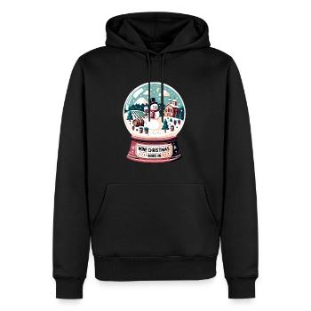 Vin chaud d’hiver Vin rétro Amour de Noël - Sweat à capuche Premium bio Homme - noir - Devant - Nico (187cm)