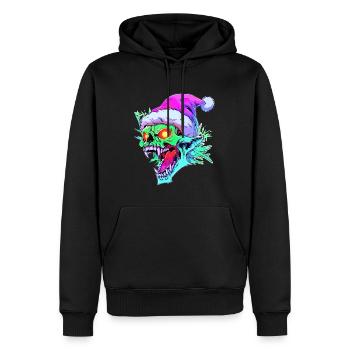 Winter Festival EDM Christmas Rave - Männer Premium Bio Hoodie - Schwarz - Vorne - Nico (187cm)