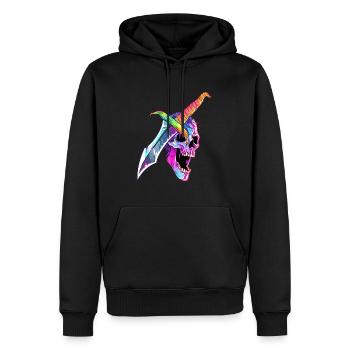 Rock Music Lover Heavy Metal Skull - Men’s Premium Organic Hoodie - black - Front - Nico (187cm)