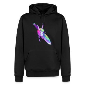Heavy Music Unicorn Heavy Metal Rock - Männer Premium Bio Hoodie - Schwarz - Vorne - Nico (187cm)