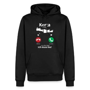 Griechenland Kreta ruft an lustiges Geschenk - Männer Premium Bio Hoodie - Schwarz - Vorne - Nico (187cm)