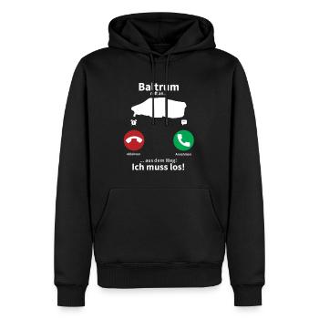 Baltrum Anruf Telefon Nordsee Insel Urlaub Reise - Männer Premium Bio Hoodie - Schwarz - Vorne - Nico (187cm)