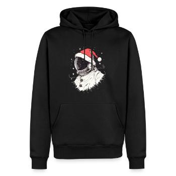 EDM Trippy Astronaut Christmas Festival - Men’s Premium Organic Hoodie - black - Front - Nico (187cm)