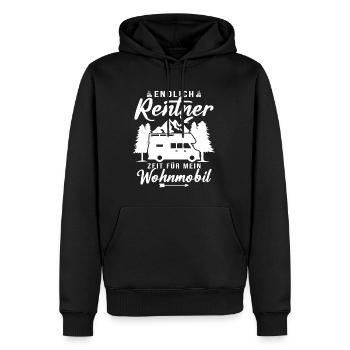 Endlich rentner zeit für mein wohnmobil - Männer Premium Bio Hoodie - Schwarz - Vorne - Nico (187cm)