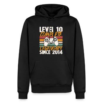 Level 10 Complete 2014, Birthday Gift - Men’s Premium Organic Hoodie - black - Front - Nico (187cm)