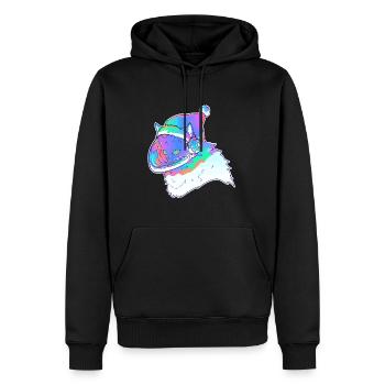 Party Trippy Astronaut Cat Psychedelic Festiva - Men’s Premium Organic Hoodie - black - Front - Nico (187cm)