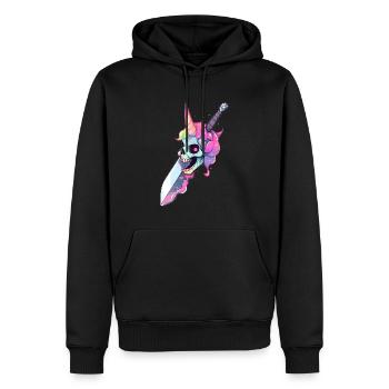 Rave Zombie Licorne EDM Festival DJ - Sweat à capuche Premium bio Homme - noir - Devant - Nico (187cm)