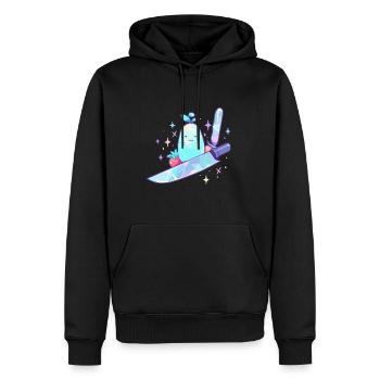 Cute Party Potato EDM Festival Rave - Men’s Premium Organic Hoodie - black - Front - Nico (187cm)