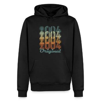Original 2004 Vintage Cadeau Anniversaire - Sweat à capuche Premium bio Homme - noir - Devant - Nico (187cm)