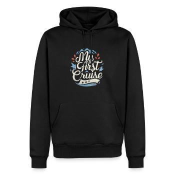 My first cruise 2024 - Männer Premium Bio Hoodie - Schwarz - Vorne - Nico (187cm)