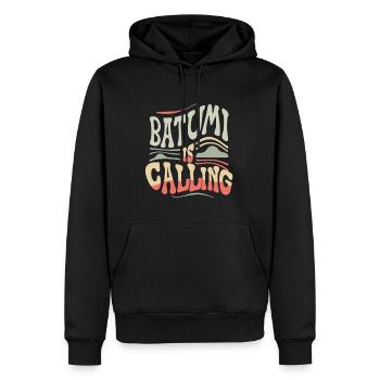 Batoumi appelle la Géorgie Tbilissi - Sweat à capuche Premium bio Homme - noir - Devant - Nico (187cm)