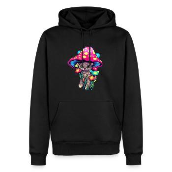 EDM Trippy Festival Rave Psychedelic Party Kat - Men’s Premium Organic Hoodie - black - Front - Nico (187cm)