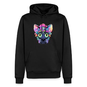 EDM Festival Trippy Forest Art Psychedelic Rave - Männer Premium Bio Hoodie - Schwarz - Vorne - Nico (187cm)