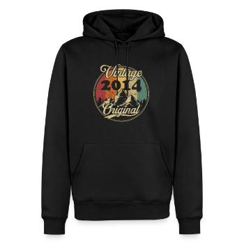 Vintage 2014 Original, Geburtstagsgeschenk - Männer Premium Bio Hoodie - Schwarz - Vorne - Nico (187cm)