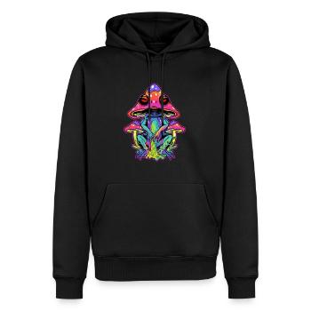 Lovers of electronic music EDM Festival Trippy - Men’s Premium Organic Hoodie - black - Front - Nico (187cm)