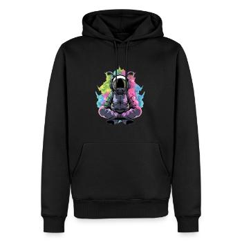 Festival de musique électronique Astronaute Trippy Rave DJ - Sweat à capuche Premium bio Homme - noir - Devant - Nico (187cm)