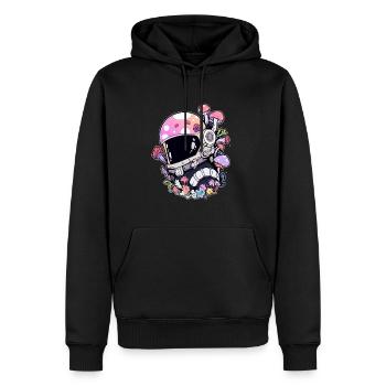 Trippy Forest Party Mignon Astronaute Tekk Rave DJ - Sweat à capuche Premium bio Homme - noir - Devant - Nico (187cm)