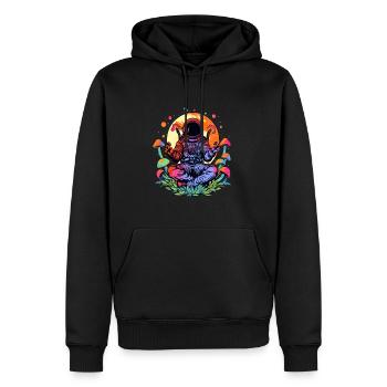 Trippant Fête Astronaute Méditation Psychédélique Rave - Sweat à capuche Premium bio Homme - noir - Devant - Nico (187cm)