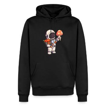 Festival de la forêt Mignon Astronaute EDM Rave Trippy DJ - Sweat à capuche Premium bio Homme - noir - Devant - Nico (187cm)