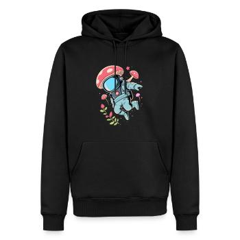 Trippy Spaceman EDM Forest Festival Astronaute Rave - Sweat à capuche Premium bio Homme - noir - Devant - Nico (187cm)
