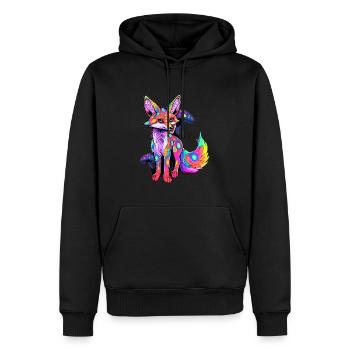 Electronic Music Festival EDM Party Fox Rave - Männer Premium Bio Hoodie - Schwarz - Vorne - Nico (187cm)