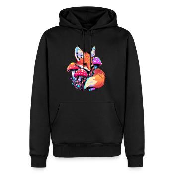 EDM Forest Festival Fox Lover Music Festival - Men’s Premium Organic Hoodie - black - Front - Nico (187cm)