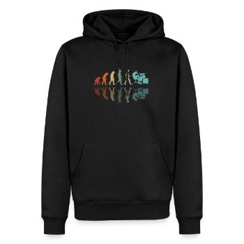 Développement des batteurs - Sweat à capuche Premium bio Homme - noir - Devant - Nico (187cm)
