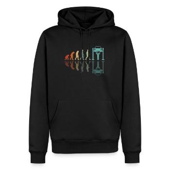 Développement de la mécanique automobile - Sweat à capuche Premium bio Homme - noir - Devant - Nico (187cm)