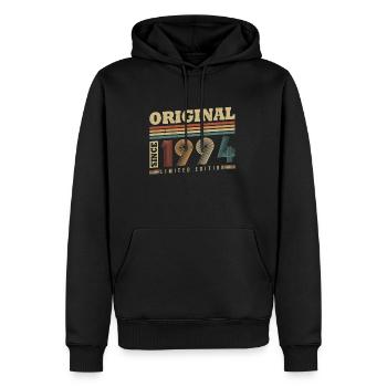 Original depuis 1994 Vintage cadeau d’anniversaire - Sweat à capuche Premium bio Homme - noir - Devant - Nico (187cm)