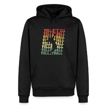 Vintage Volleyballspieler - Männer Premium Bio Hoodie - Schwarz - Vorne - Nico (187cm)