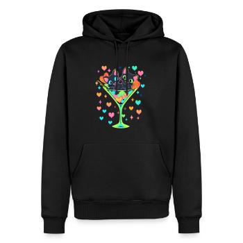 Liebes Cocktail Valentinstag Süßes Passendes Paar - Männer Premium Bio Hoodie - Schwarz - Vorne - Nico (187cm)