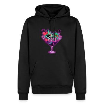 Mignon Zombie Chats Cocktail Couple - Sweat à capuche Premium bio Homme - noir - Devant - Nico (187cm)
