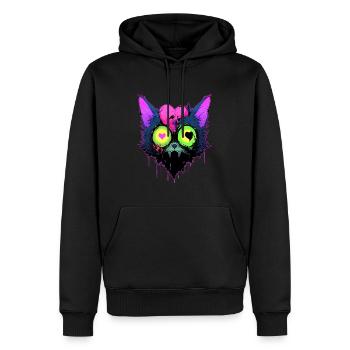 Cat Lover Couple Loves Zombie Cat Valentine - Men’s Premium Organic Hoodie - black - Front - Nico (187cm)