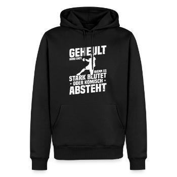 Handball nix für Weicheier Geschenk für handballer - Männer Premium Bio Hoodie - Schwarz - Vorne - Nico (187cm)