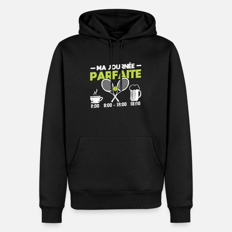 Ma Journée Parfaite Tennis - Sweat à capuche Premium bio Homme - noir