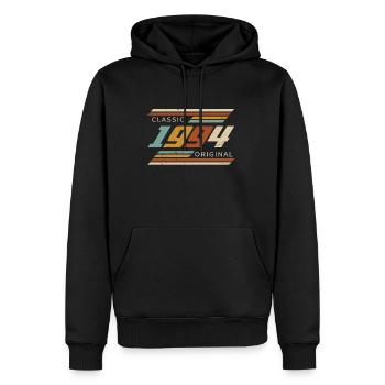 Classique 1994 Original Vintage anniversaire 1994 - Sweat à capuche Premium bio Homme - noir - Devant - Nico (187cm)
