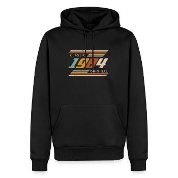 Classique 1984 Original Vintage anniversaire 1984 - Sweat à capuche Premium bio Homme - noir - Devant - Nico (187cm)