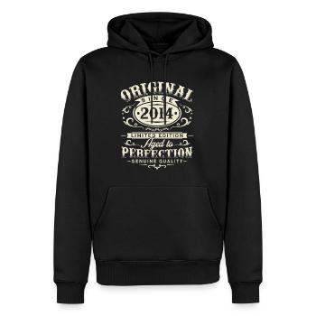 Original 2014 Retro Geburtstag Geschenk - Männer Premium Bio Hoodie - Schwarz - Vorne - Nico (187cm)