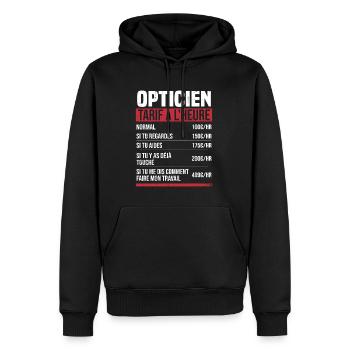 Optiker Stundensatz Geschenkidee Humor - Männer Premium Bio Hoodie - Schwarz - Vorne - Nico (187cm)