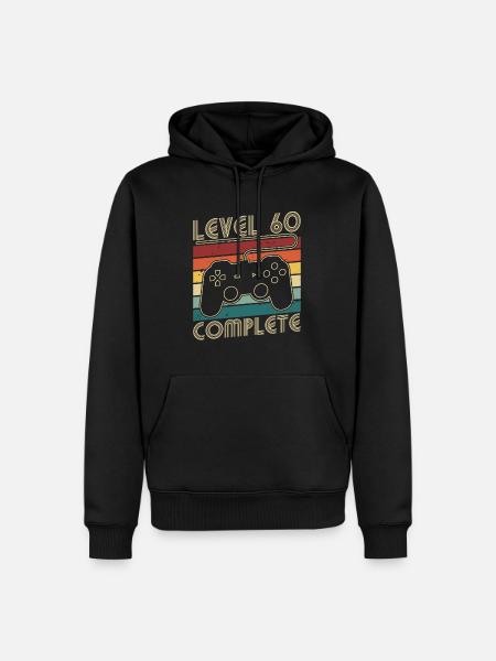 Level 60 Complete 60 Jahre Geburtstags Geschenk - Herre Premium økologisk hoodie - sort
