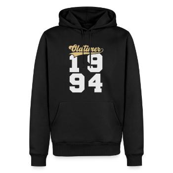 Oldtimer 1994 - Men’s Premium Organic Hoodie - black - Front - Nico (187cm)