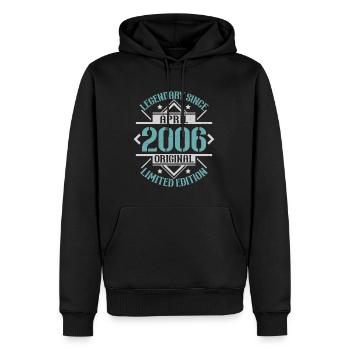 Vintage Avril 2006 Rétro Cadeau D'anniversaire - Männer Premium Bio Hoodie - Schwarz - Vorne - Nico (187cm)