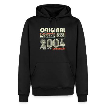 Original depuis 2004 Cadeau d’anniversaire vintage - Sweat à capuche Premium bio Homme - noir - Devant - Nico (187cm)