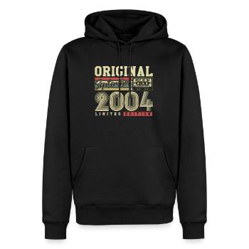 Original September 2004 Vintage Birthday Retro - Men’s Premium Organic Hoodie - black - Front - Nico (187cm)