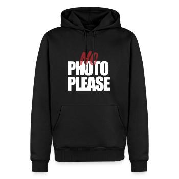 Pas de photo s’il vous plaît. Pas de photo - Sweat à capuche Premium bio Homme - noir - Devant - Nico (187cm)